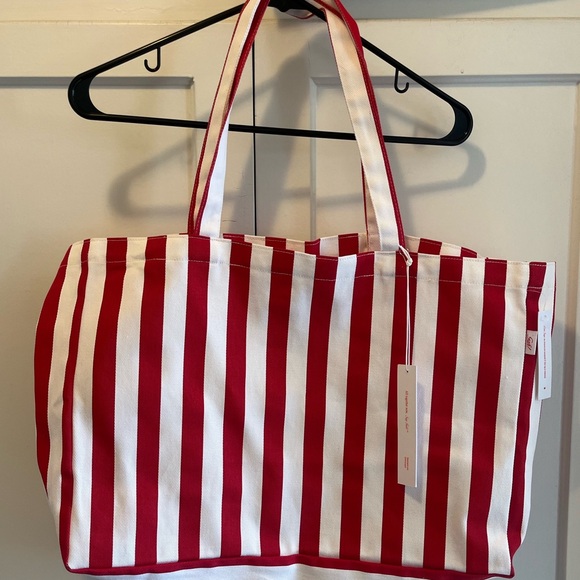 Lisa Says Gah Handbags - Lisa Says Gah striped canvas tote